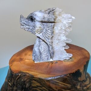 Clear quartz cluster dragon head #2